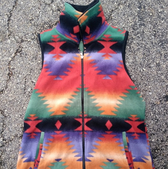 Ralph Lauren Chaps Aztec Fleece Vest 